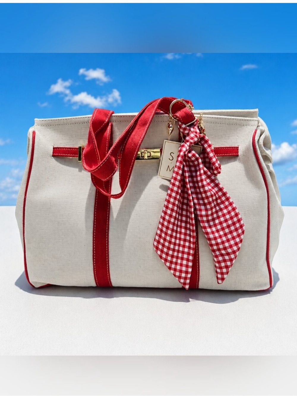 Nwt Sol & Mer Canvas Boatkin Tote w/ key chains